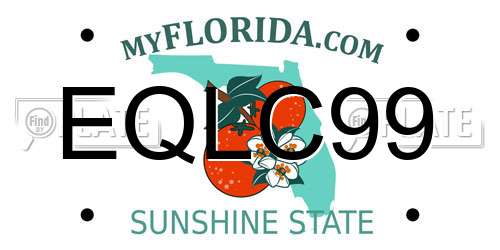 EQLC99 Florida License Plate