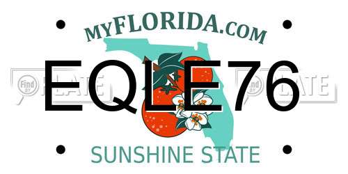 EQLE76 Florida License Plate