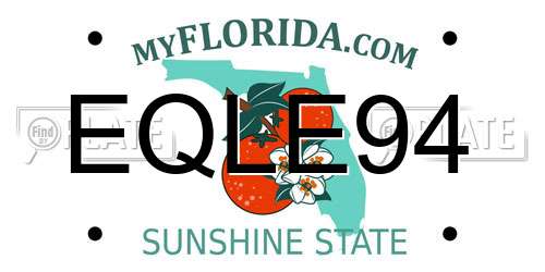 EQLE94 Florida License Plate