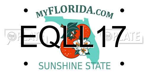 EQLL17 Florida License Plate
