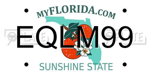 EQLM99 Florida License Plate