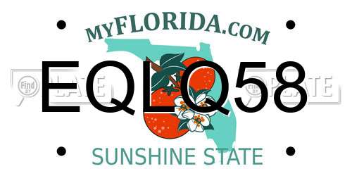 EQLQ58 Florida License Plate