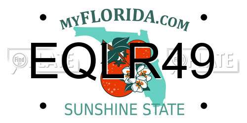 EQLR49 Florida License Plate