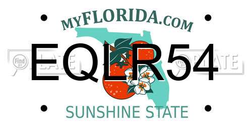 EQLR54 Florida License Plate