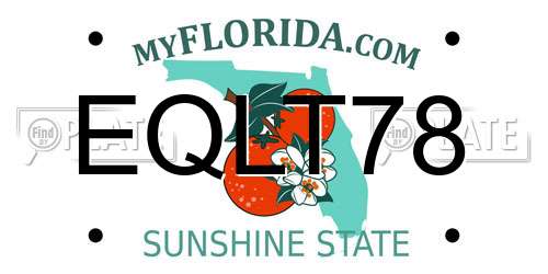 EQLT78 Florida License Plate