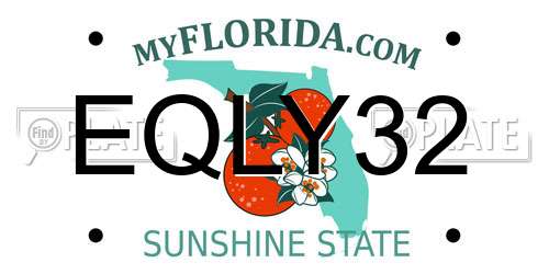 EQLY32 Florida License Plate