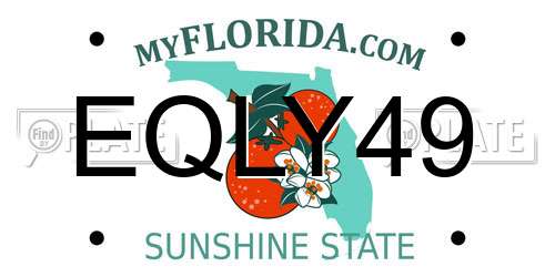 EQLY49 Florida License Plate