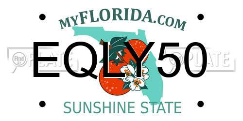 EQLY50 Florida License Plate