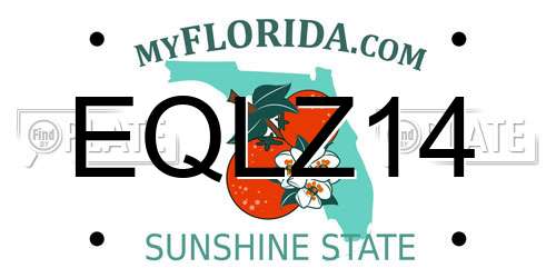 EQLZ14 Florida License Plate