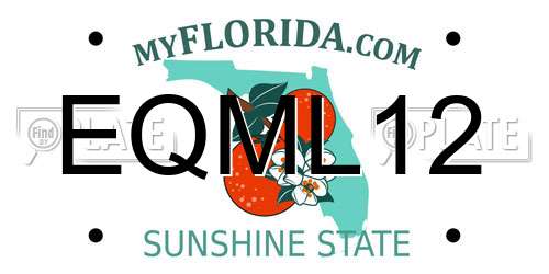 EQML12 Florida License Plate