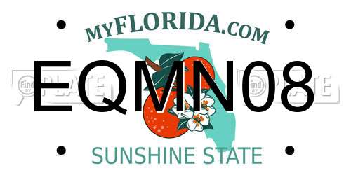EQMN08 Florida License Plate