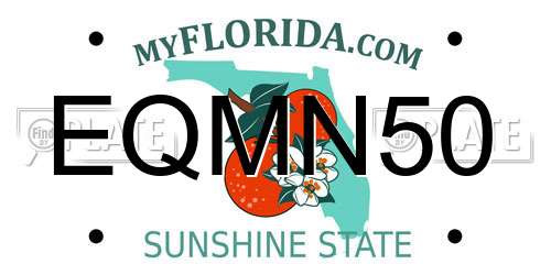 EQMN50 Florida License Plate