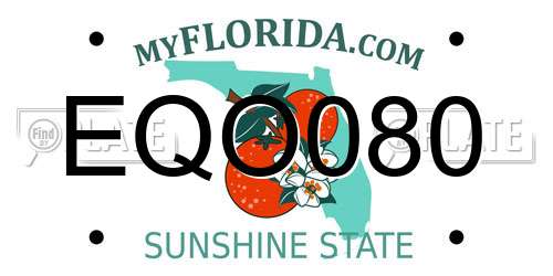 EQO080 Florida License Plate