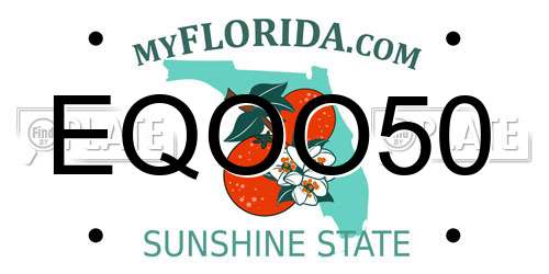 EQOO50 Florida License Plate