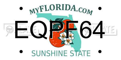 EQPF64 Florida License Plate