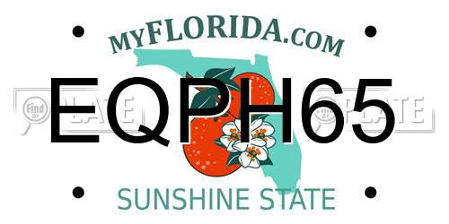 EQPH65 Florida License Plate