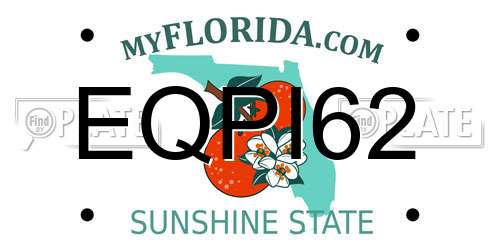 EQPI62 Florida License Plate
