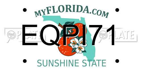 EQPI71 Florida License Plate