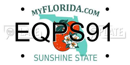 EQPS91 Florida License Plate