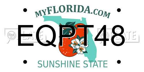EQPT48 Florida License Plate