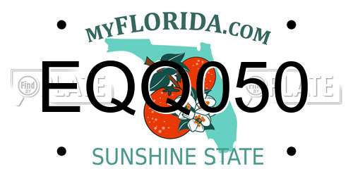 EQQ050 Florida License Plate