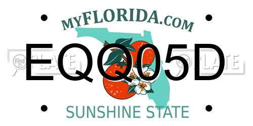 EQQ05D Florida License Plate