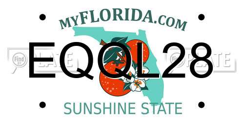 EQQL28 Florida License Plate