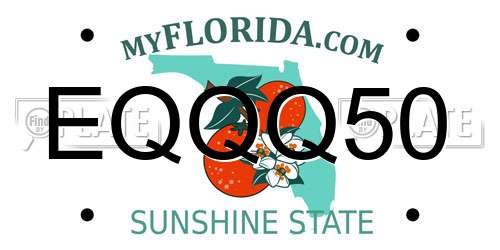 EQQQ50 Florida License Plate