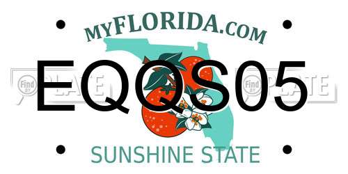 EQQS05 Florida License Plate