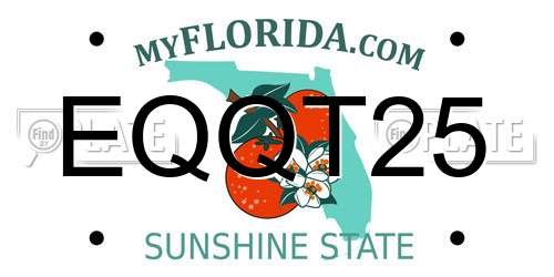 EQQT25 Florida License Plate