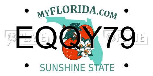 EQQY79 Florida License Plate