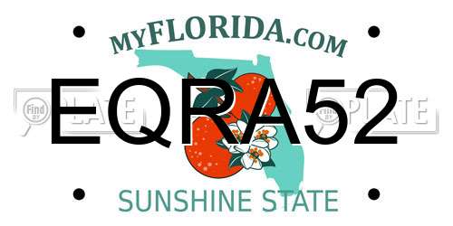 EQRA52 Florida License Plate