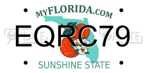 EQRC79 Florida License Plate