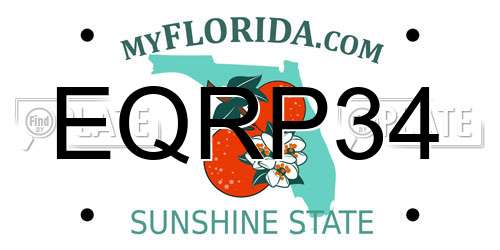 EQRP34 Florida License Plate