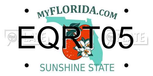 EQRT05 Florida License Plate