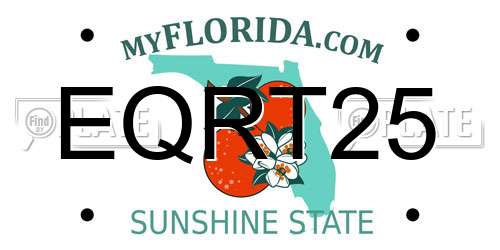 EQRT25 Florida License Plate