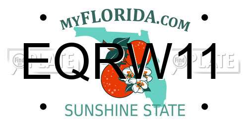 EQRW11 Florida License Plate
