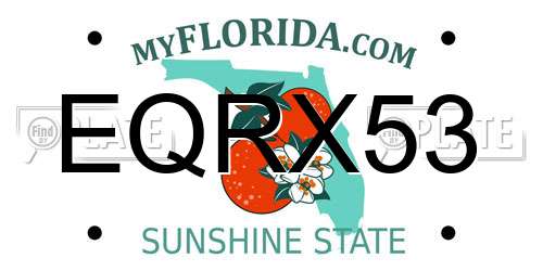 EQRX53 Florida License Plate