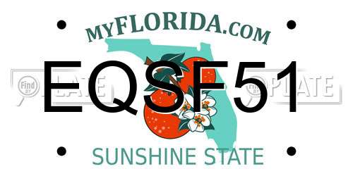 EQSF51 Florida License Plate