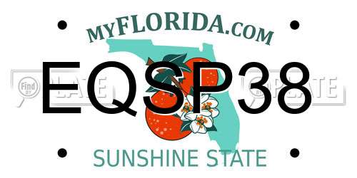 EQSP38 Florida License Plate
