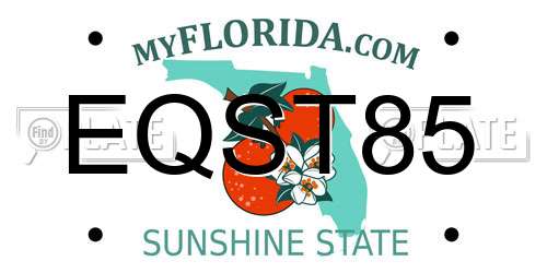 EQST85 Florida License Plate
