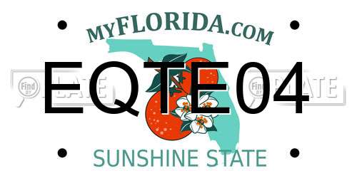 EQTE04 Florida License Plate