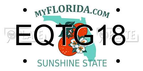 EQTG18 Florida License Plate