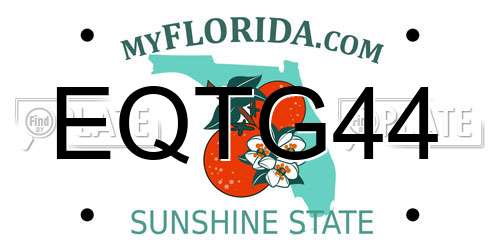 EQTG44 Florida License Plate