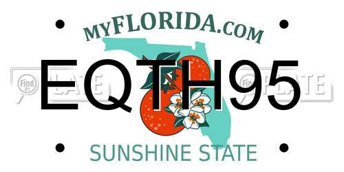 EQTH95 Florida License Plate