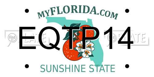 EQTP14 Florida License Plate