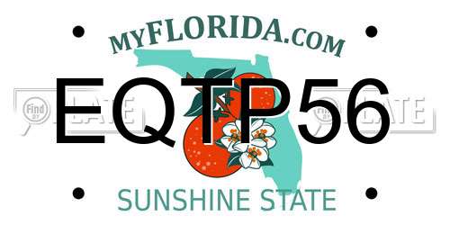 EQTP56 Florida License Plate