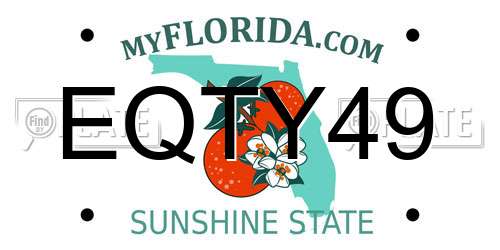 EQTY49 Florida License Plate