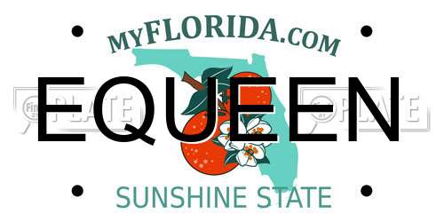 EQUEEN Florida License Plate