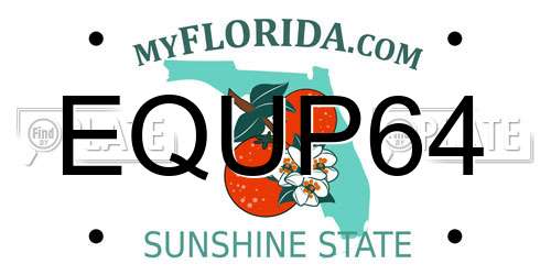 EQUP64 Florida License Plate